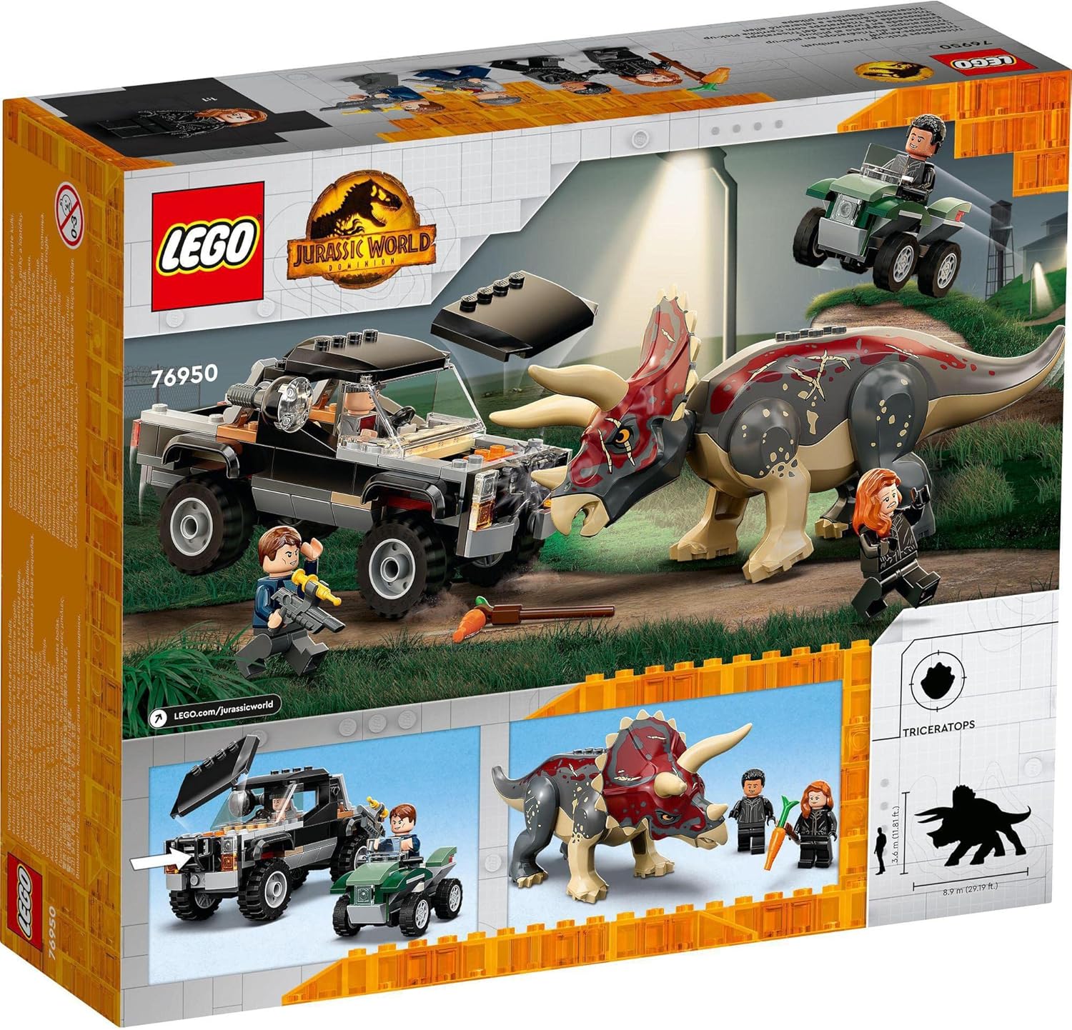 **MTS Toys**เลโก้ Lego 76950 Jurassic World : Triceratops Pickup Truck Ambush