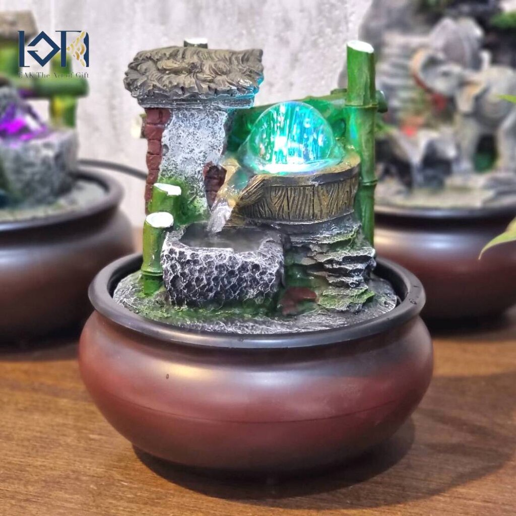 ชุดน้ำพุตั้งโต๊ะ รุ่นธรรมชาติหัวเสียบUSB ขนาดเล็กๆเสริมฮวงจุ้ย ตกแต่งบ้านเสริมฮวงจุ้ย น้ำตกน้ำล้นของขวัญมงคล