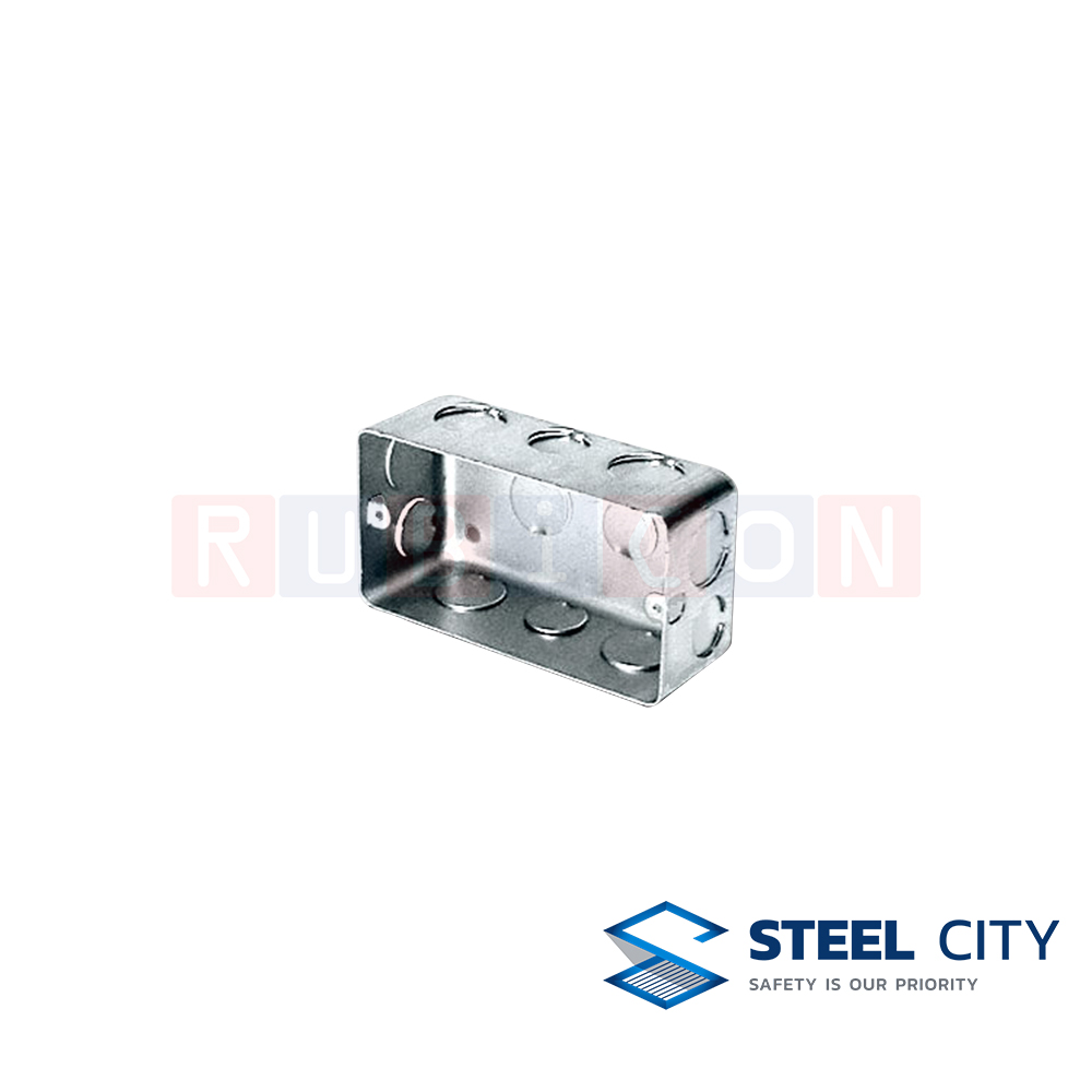 STEEL CITY BX35 เอ็ม.เค.บ๊อกซ์ ลึก 3/4" x 1/2" x 3/4" (M.K. BOXES) หนา 1.0 mm.