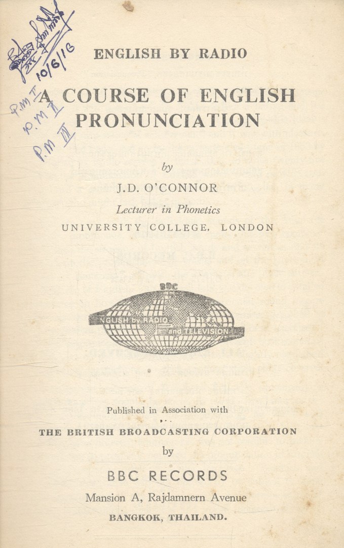 A Course of English Pronunciation