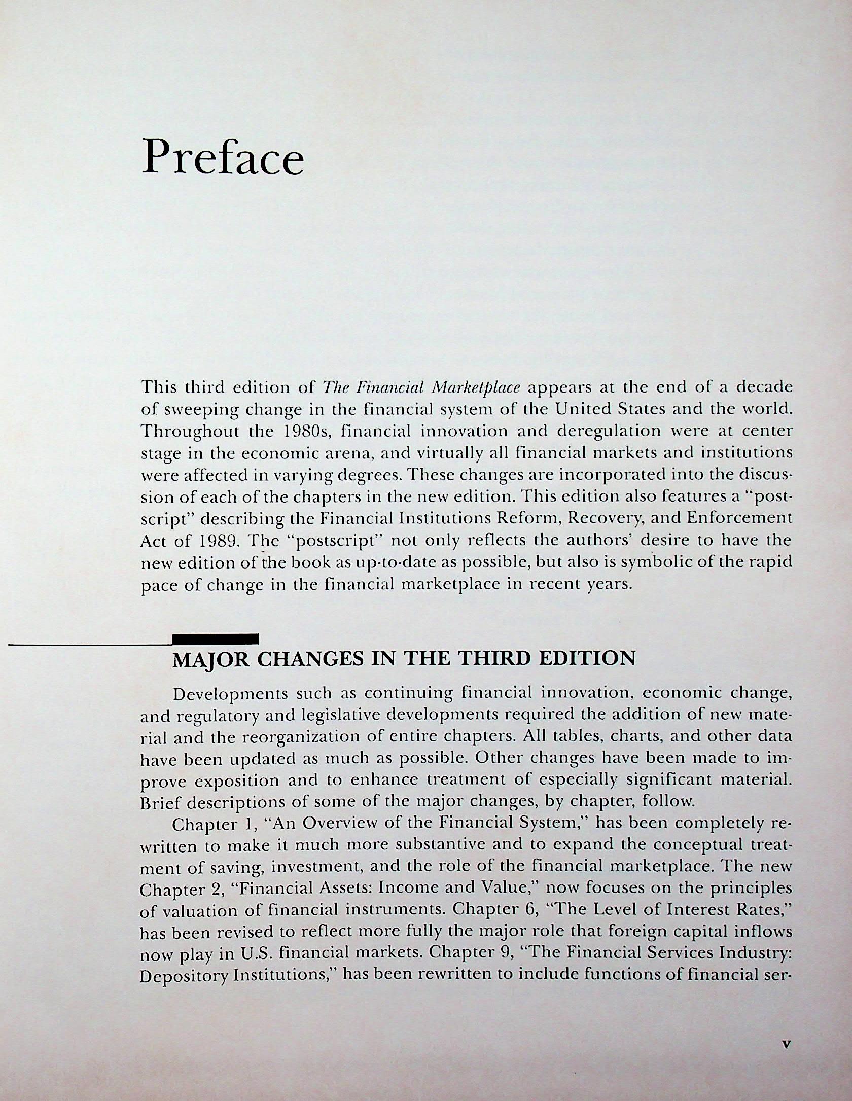 THE FINANCIAL MARKETPLACE