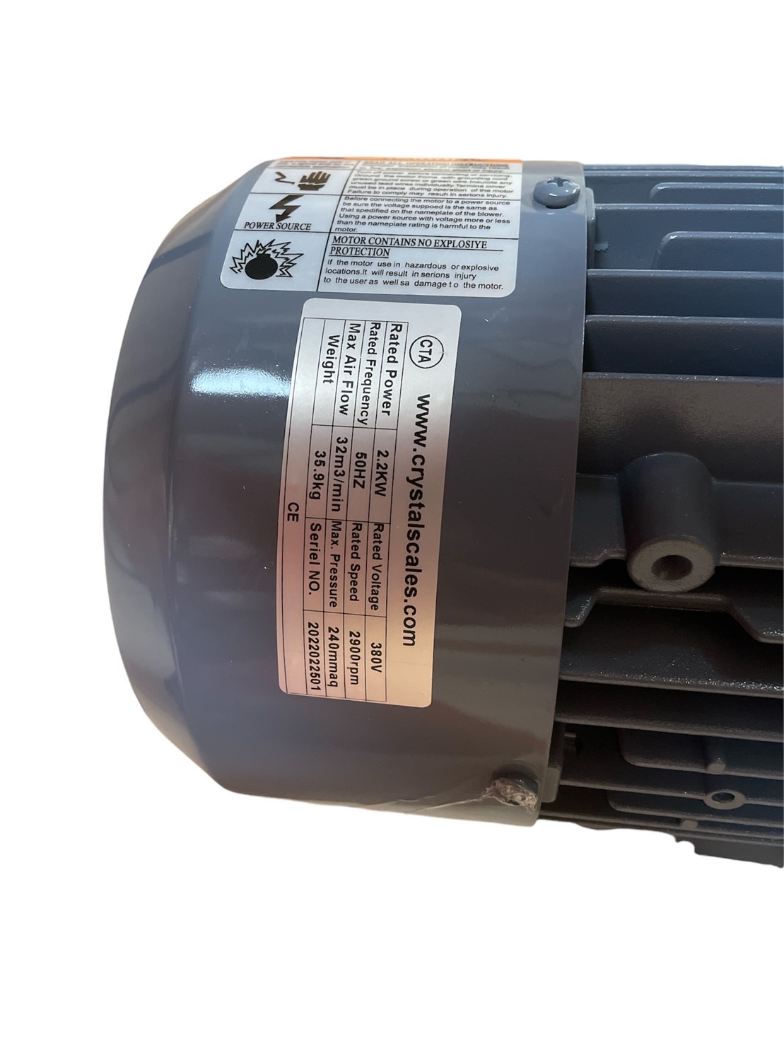 Industrial Centrifugal Fan (Heat) พัดลมโบลเวอร์สำหรับดูดอากาศร้อน 200 องศา 3HP 380V ใช้ในงานอบร้อนหรือเป่าแห้ง