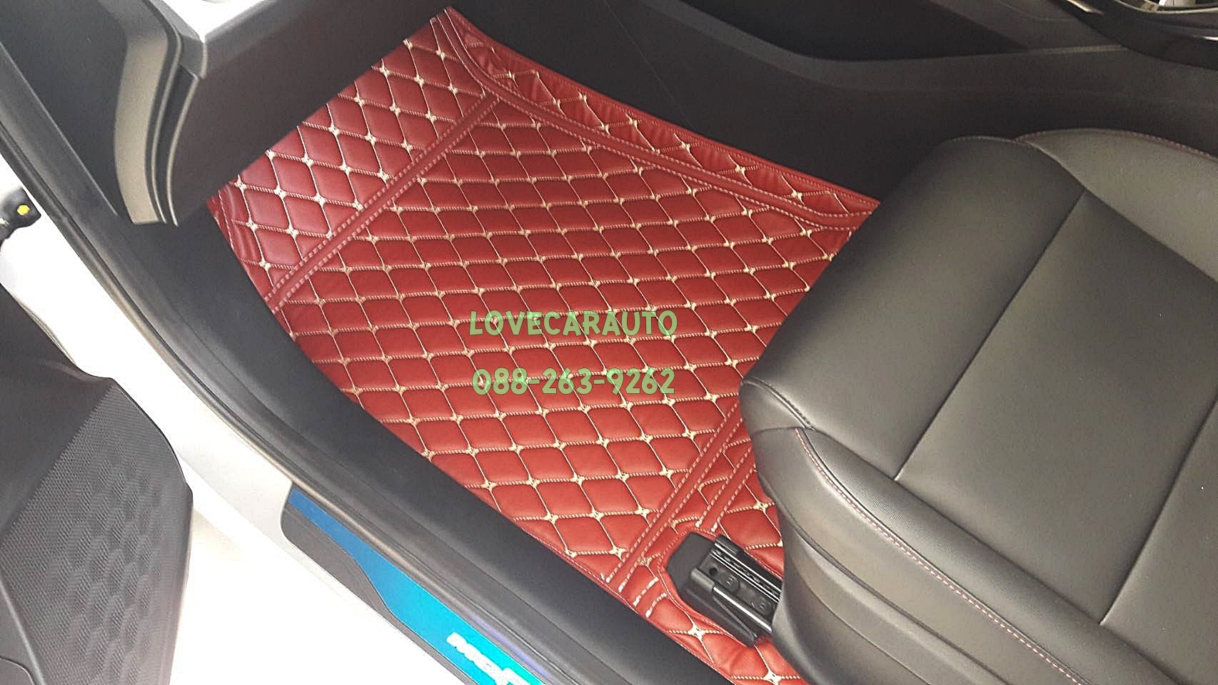 พรมปูพื้นรถยนต์ 6D mg5 สีแดงไวน์ เข้ารูป