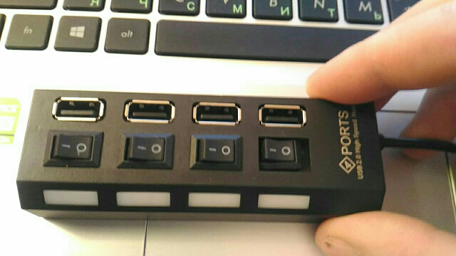 KEBIDUMEI 4-Port USB HUB 2.0 มีสวิทซ์แยก