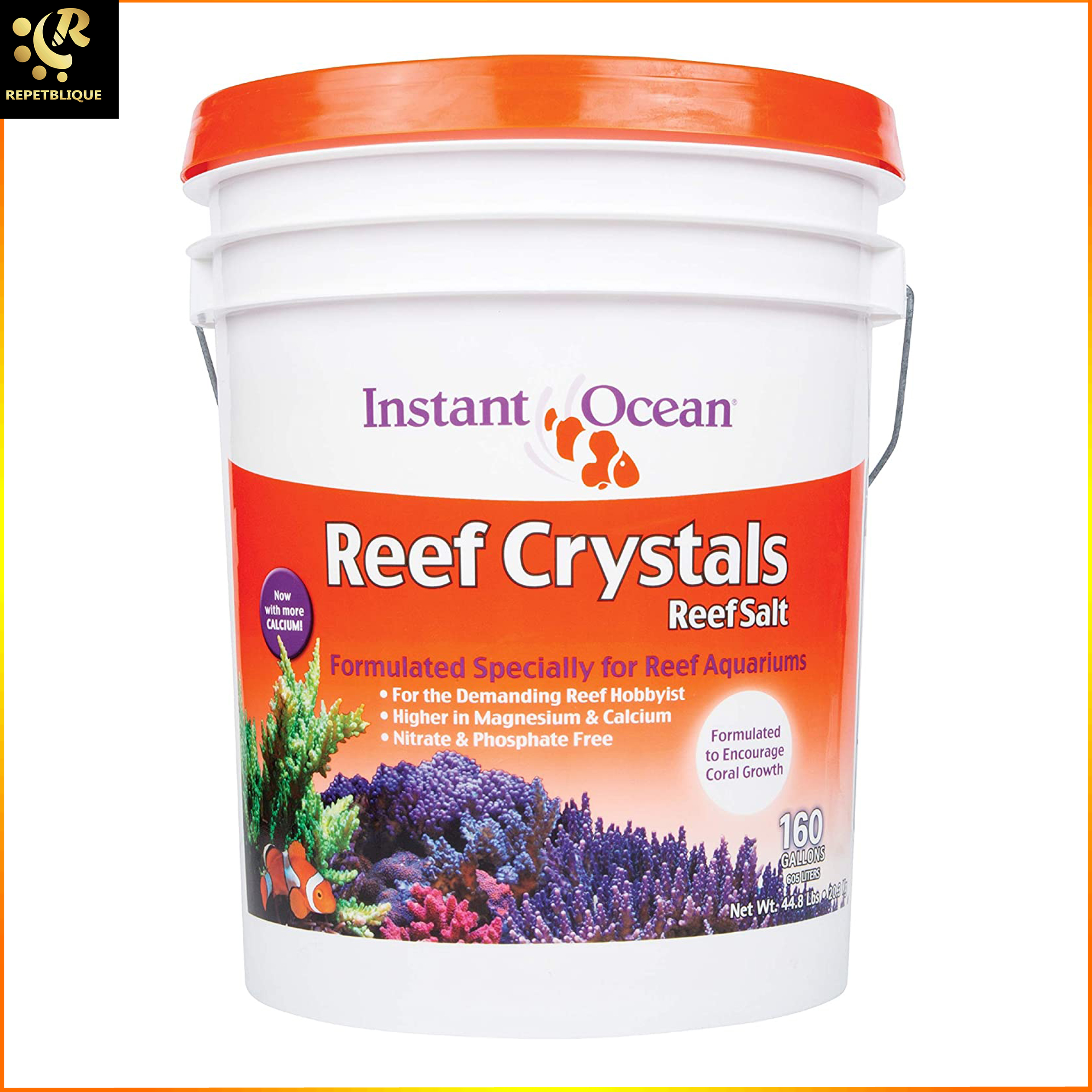 Instant Ocean Reef Crystals Salt 20.3 kg เกลือทะเล เกลือวิทยาศาสตร์ เกลือทำน้ำทะเล สำหรับ ตู้ปลาทะเล ปะการัง ดอกไม้ทะเล ก้นตู้ แร่ธาตุสูง