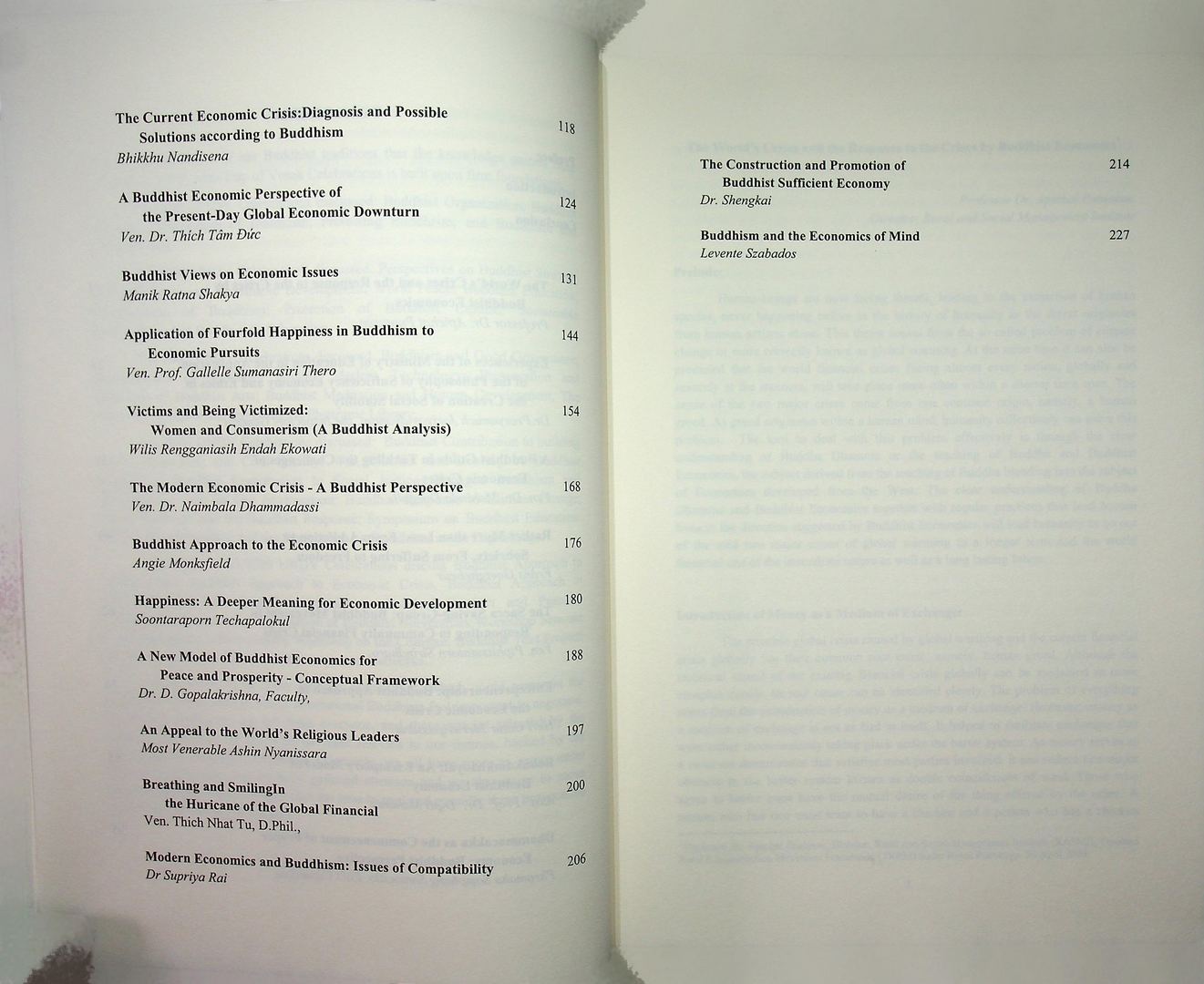 Buddhist Approach to Economic Crisis