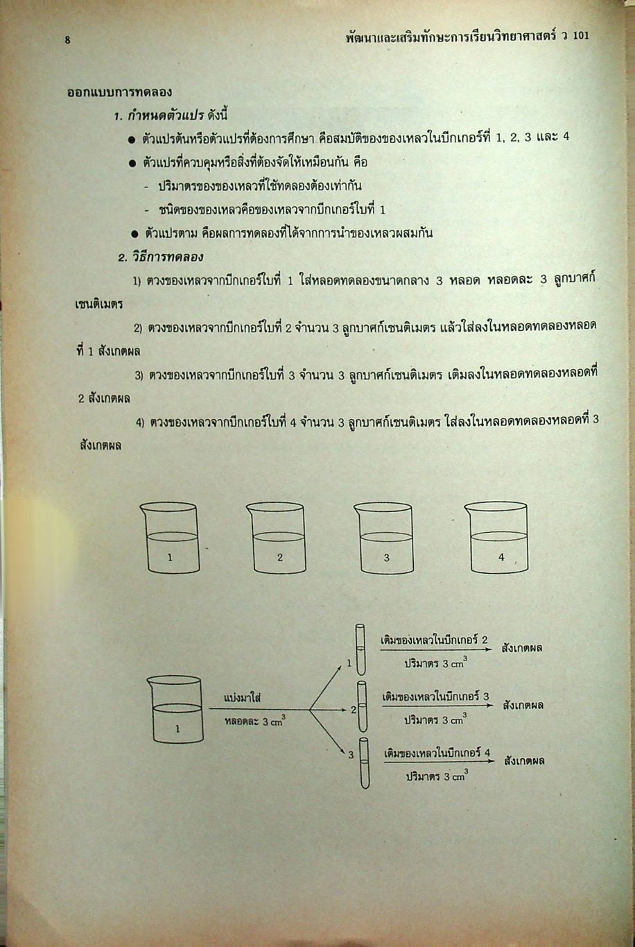 พัฒนาและเสริมทักษะการเรียน วิชาวิทยาศาสตร์ ว 101 ชั้นมัธยมศึกษาปีที่ 1