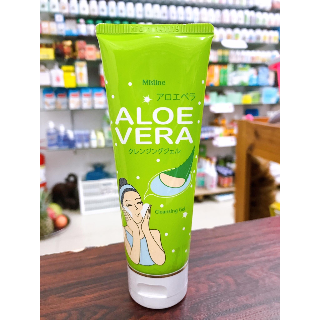เจลล้างหน้า ว่านหางจระเข้ สูตรอ่อนโยนต่อผิว Mistine Aloe Vera Cleansing Gel 100 g.