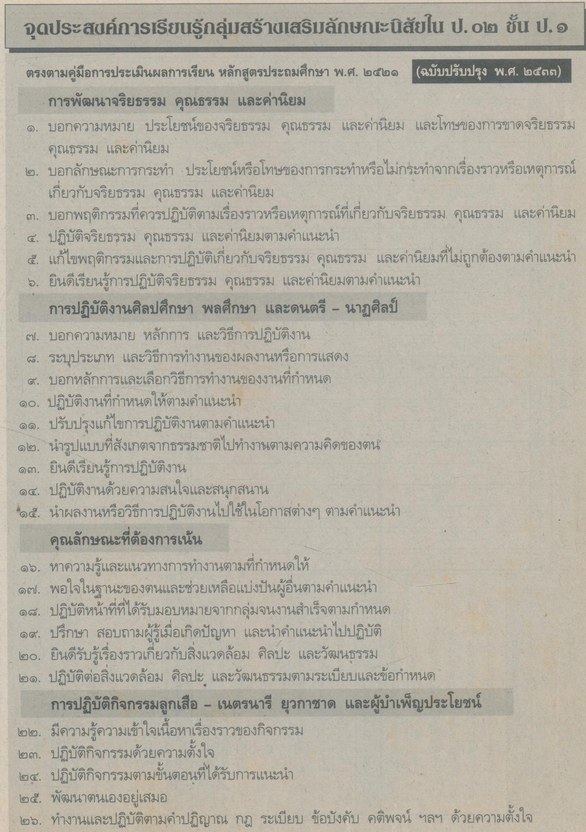 คู่มือครู-เฉลย แบบเรียนแนวหน้า ชุดพัฒนากระบวนการ สลน.๑ ชั้นประถมศึกษาปีที่ ๑