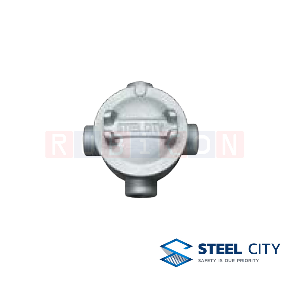STEEL CITY OJ บ๊อกซ์กลมกันน้ำ 4 ทาง (JUNCTION BOXES WITH COVERS)