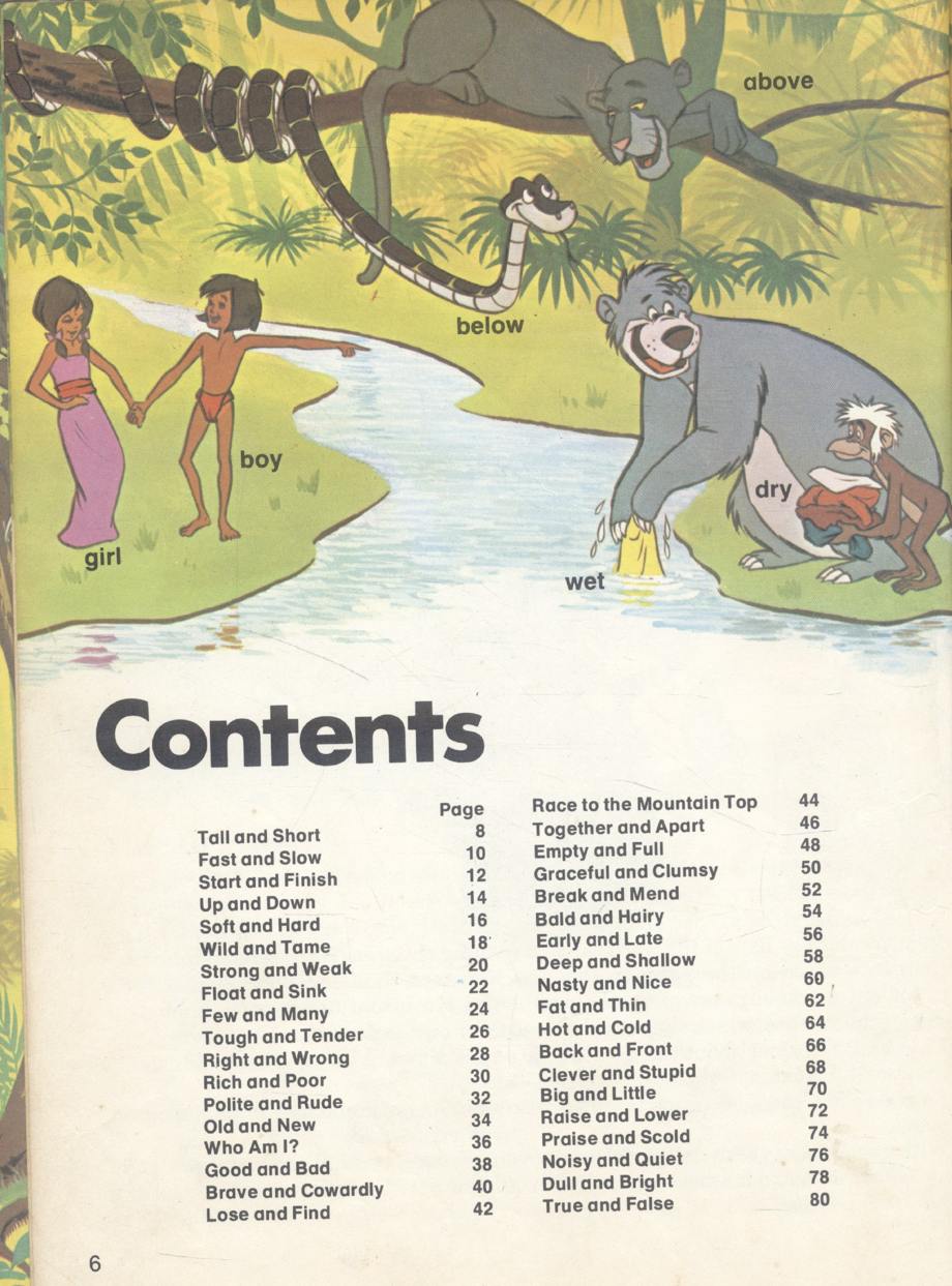 Walt Disney : Words that are Opposites