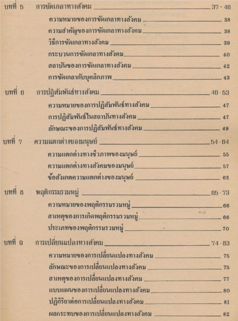 หนังสือเรียนสังคมศึกษา รายวิชาส๐๕๑ มนุษย์กับสังคม หลักสูตรมัธยมศึกษาตอนปลาย พุทธศักราช๒๕๒๔