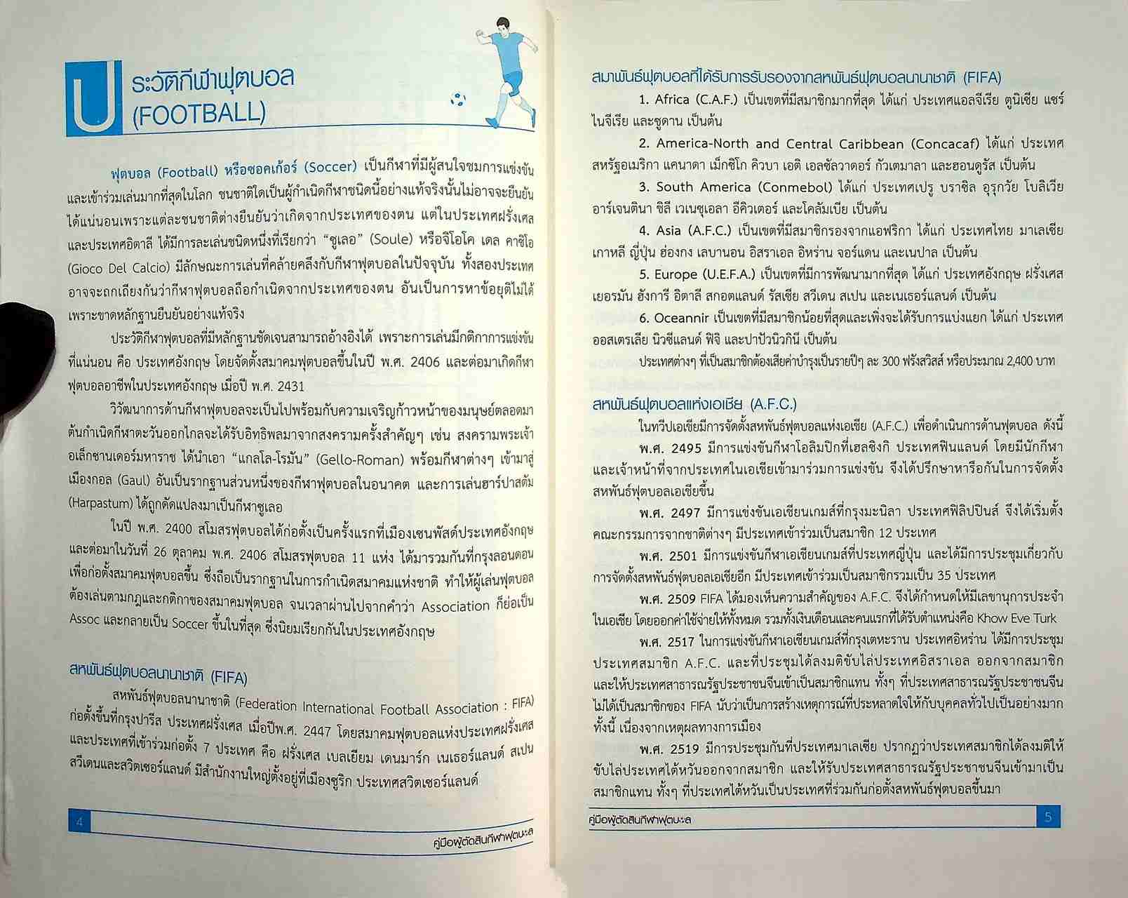 คู่มือผู้ตัดสินกีฬาฟุตบอล : FOOTBALL Referee Guide