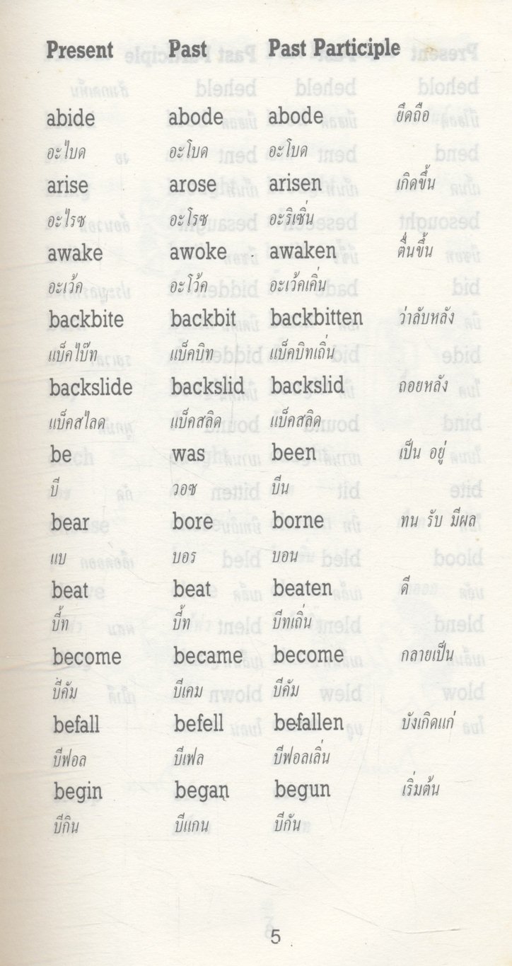 กริยา 3 ช่อง REGULAR & IRREGULAR VERBS