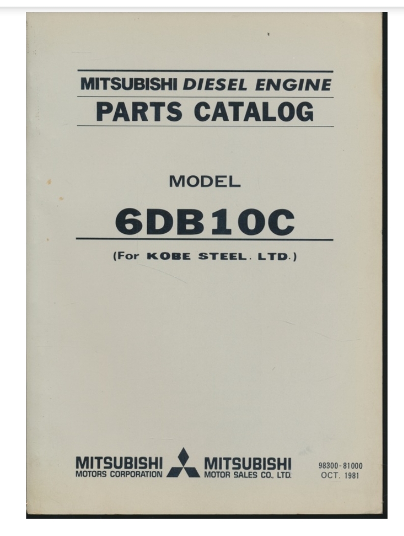 MITSUBISHI DIESEL ENGINE PARTS CATALOG MODEL 6DB10C