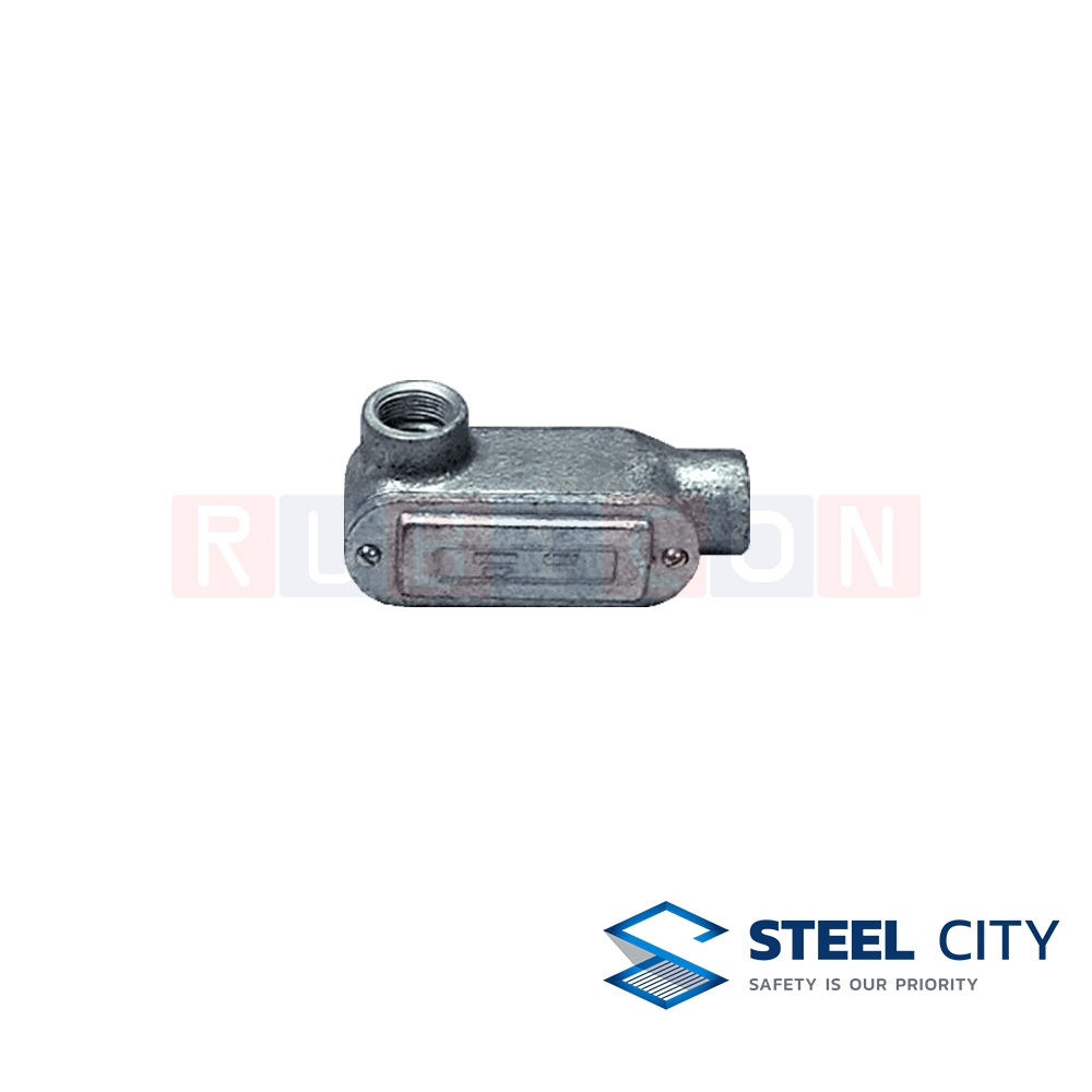 STEEL CITY คอนดูท เอ๊าท์เลทบ๊อกซ์อาบสังกะสี พร้อมฝา L.L. (HOT DIP GALVANIZED CONDUIT OUTLET BOXES)