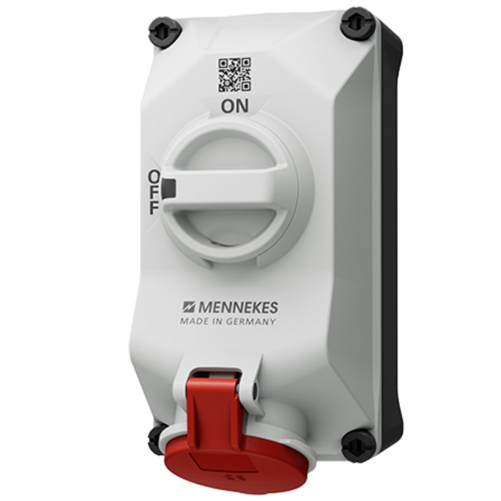 MENNEKES 5601506G (รหัสเดิม 5103A) ปลั๊กตัวเมียติดผนัง พร้อมสวิทว์และ DUO-Interlock (3P+N+E) 16A 400V IP44