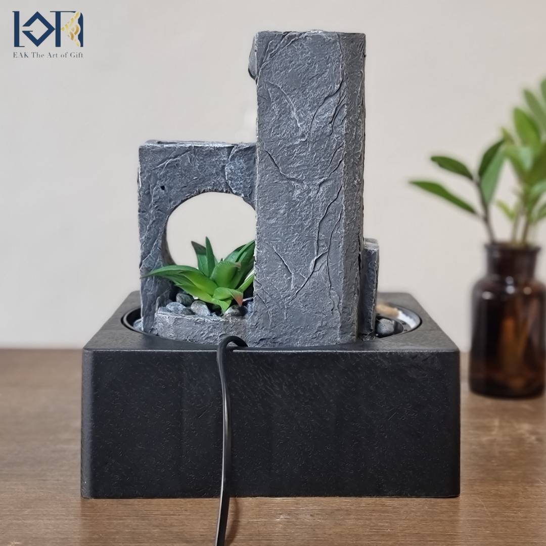 น้ำพุตั้งโต๊ะ รุ่นรหัสสินค้า1239017L-1 อ่างน้ำล้นตั้งโต๊ะตกแต่งบ้าน เสริมฮวงจุ้ยโชคลาภ ของขวัญ