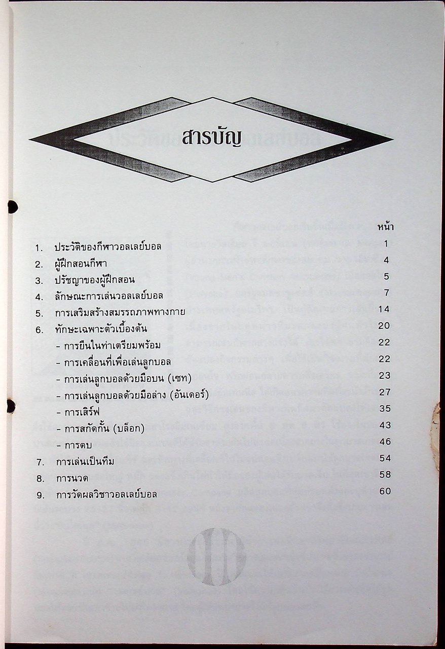 คู่มือการฝึกสอน กีฬาวอลเลย์บอล ขั้นพื้นฐาน
