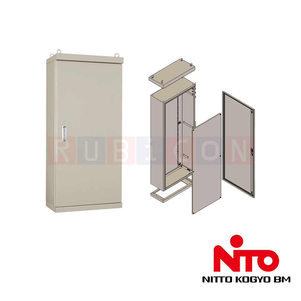 "NITTO KOGYO" OE30-919TH SIZE : W900xH1900xD300 mm. ตู้เหล็ก ตู้ไฟสวิทช์บอร์ดแบบกันฝุ่นกันน้ำ IP54 ความหนาตัวตู้ 2.0 มม.