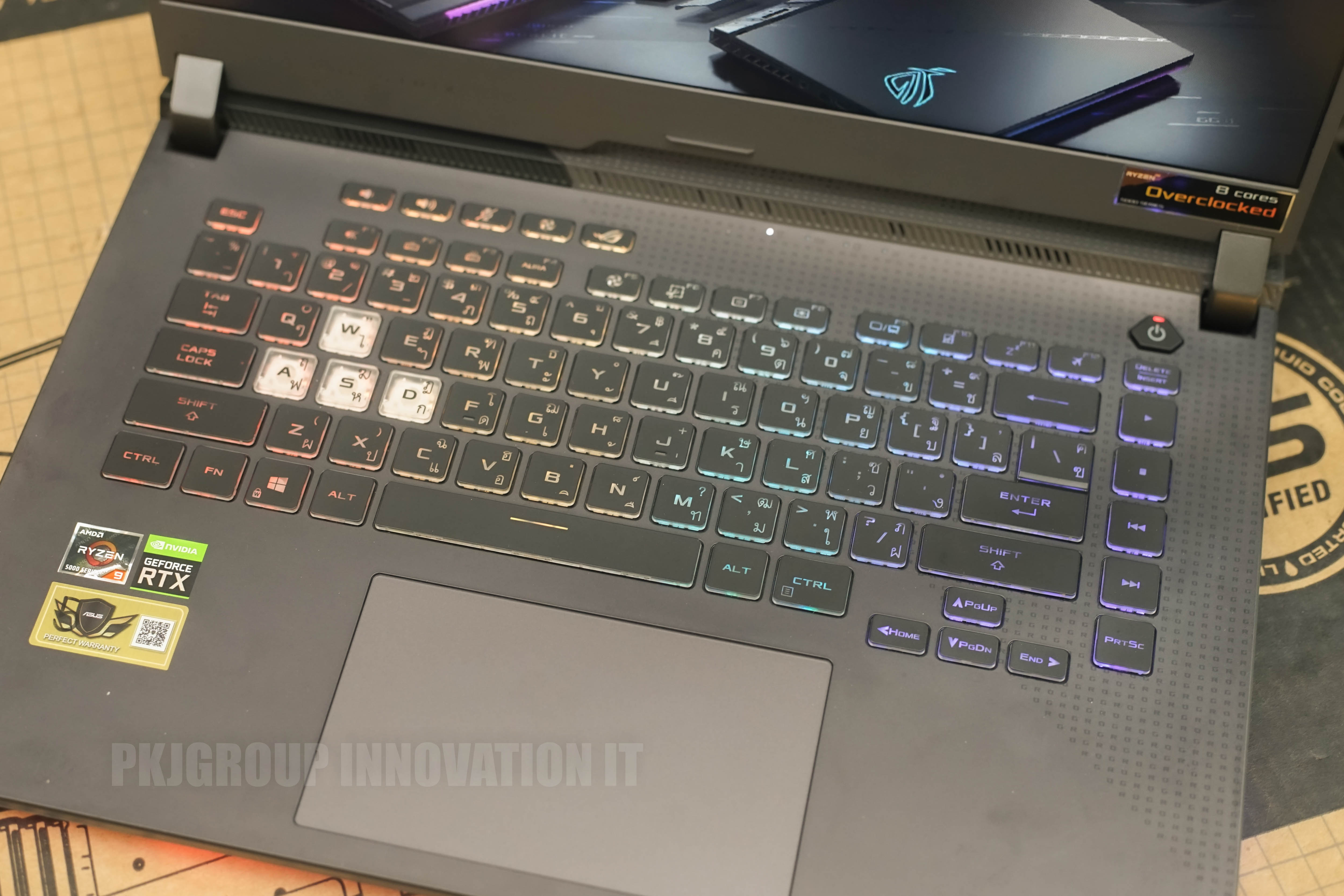 โน๊ตบุ๊คเล่นเกมมือสอง Asus ROG Strix GL543QE-HN131T R9 5900HX RAM16 GB SSD512 GB RTX3050Ti