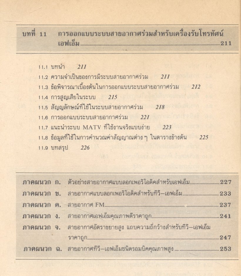เทคนิคการออกแบบและติดตั้งสายอากาศโทรทัศน์ - เอฟเอ็ม