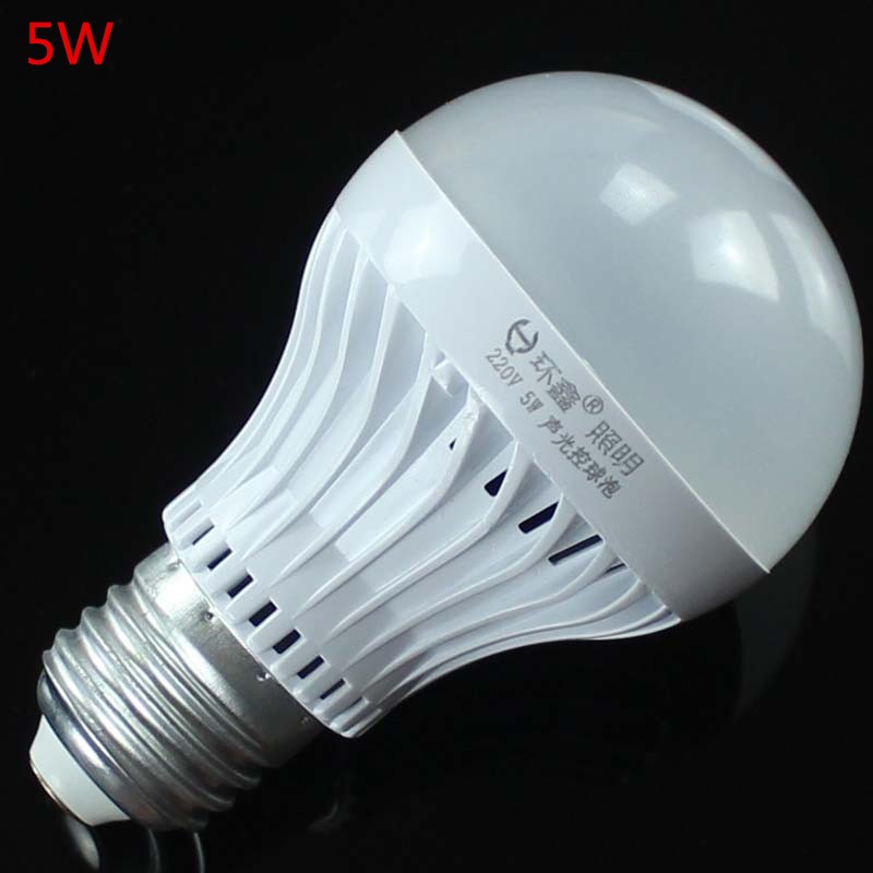 หลอดไฟมีเซ็นเซอร์เสียง LED Sound Sensor E27 5W