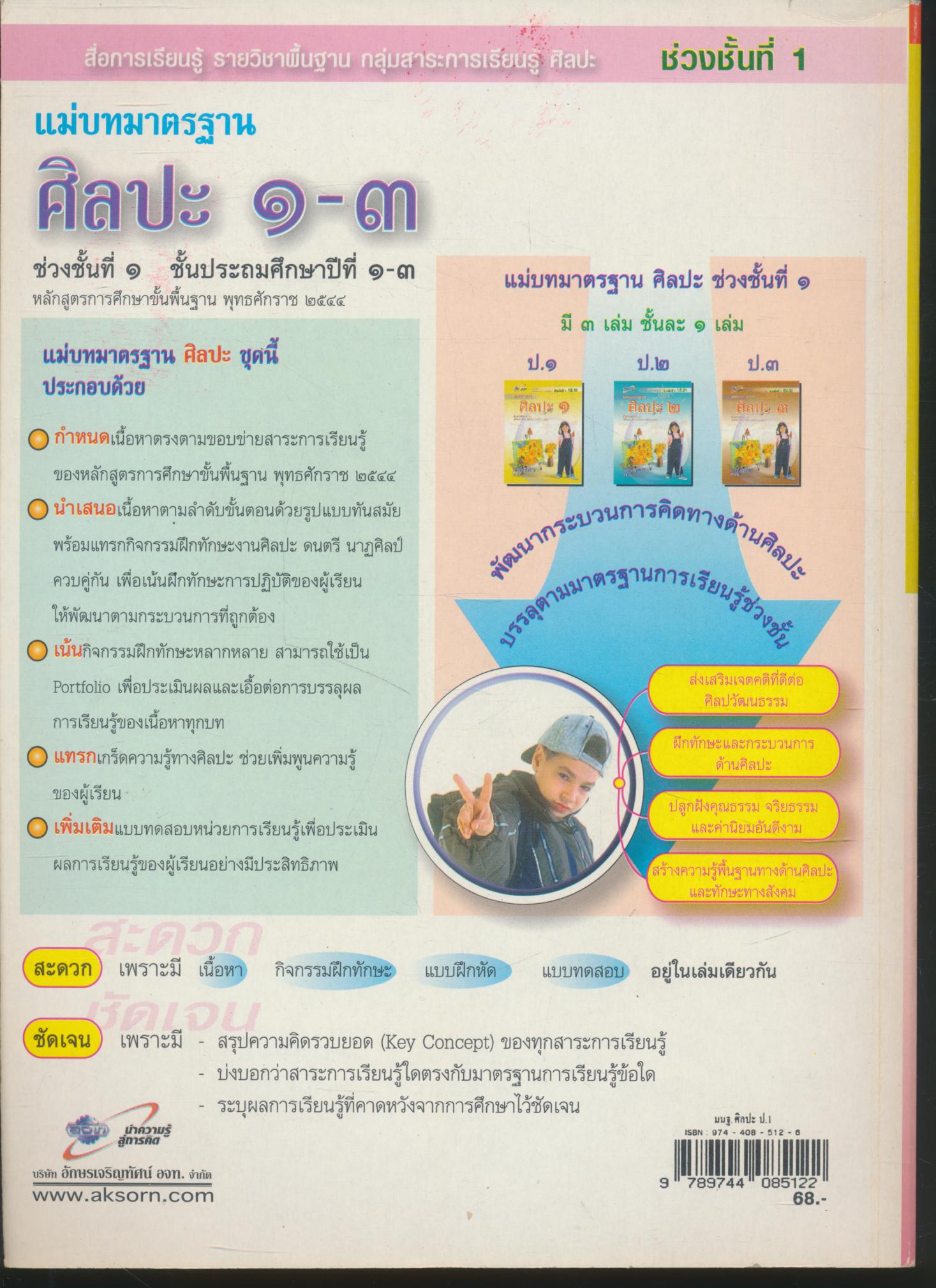 แม่บทมาตรฐาน ช่วงชั้นที่ ๑ ศิลปะ ๑ ชั้นประถมศึกษาปีที่ ๑