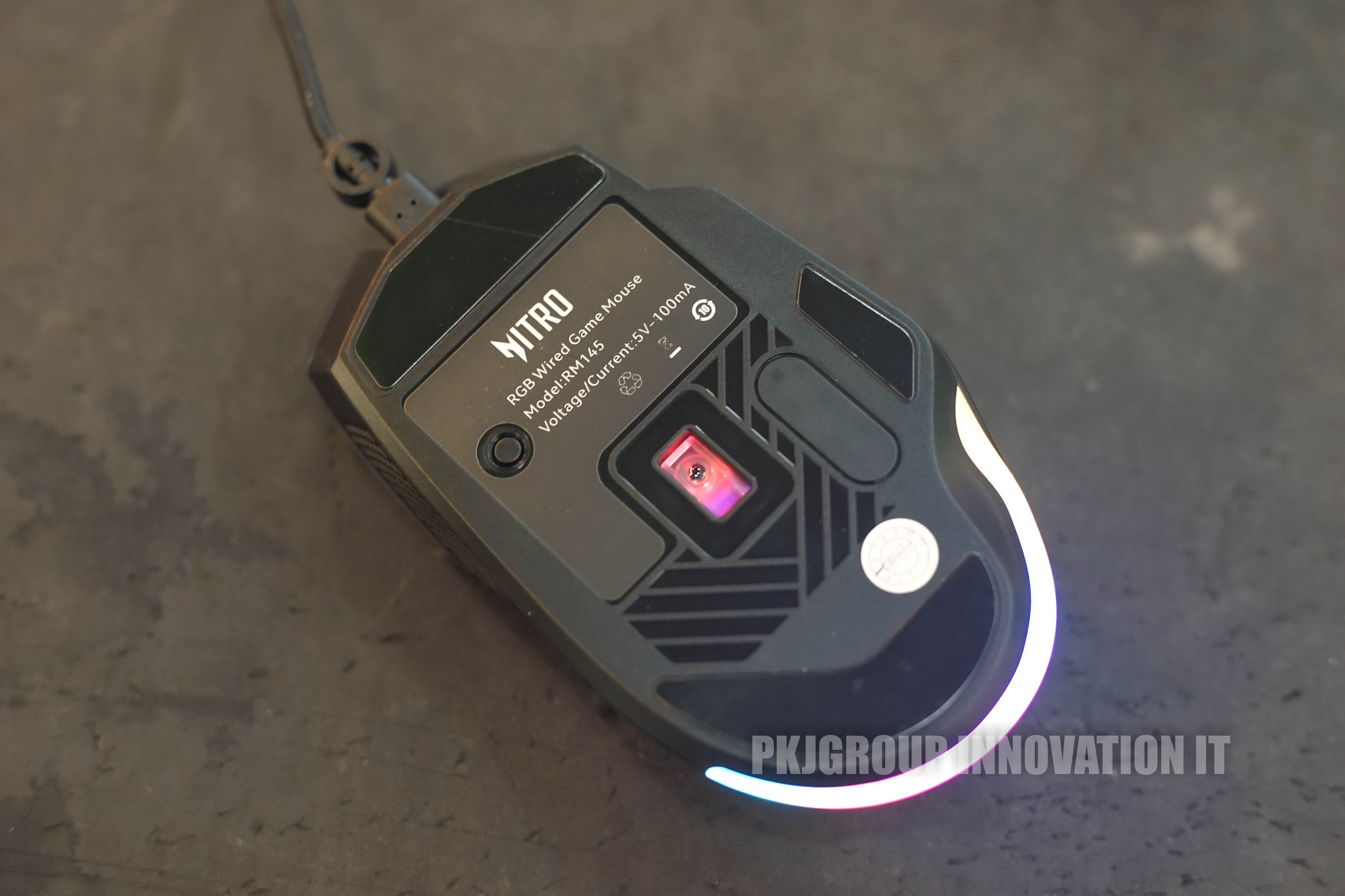 เมาส์เกมมิ่ง Acer Nitro RM145 ปรับ DPI ได้ 5 ระดับ สายถักยาว 1.6 เมตร แข็งแรง ทนทาน ไฟ RGB หลายโหมด