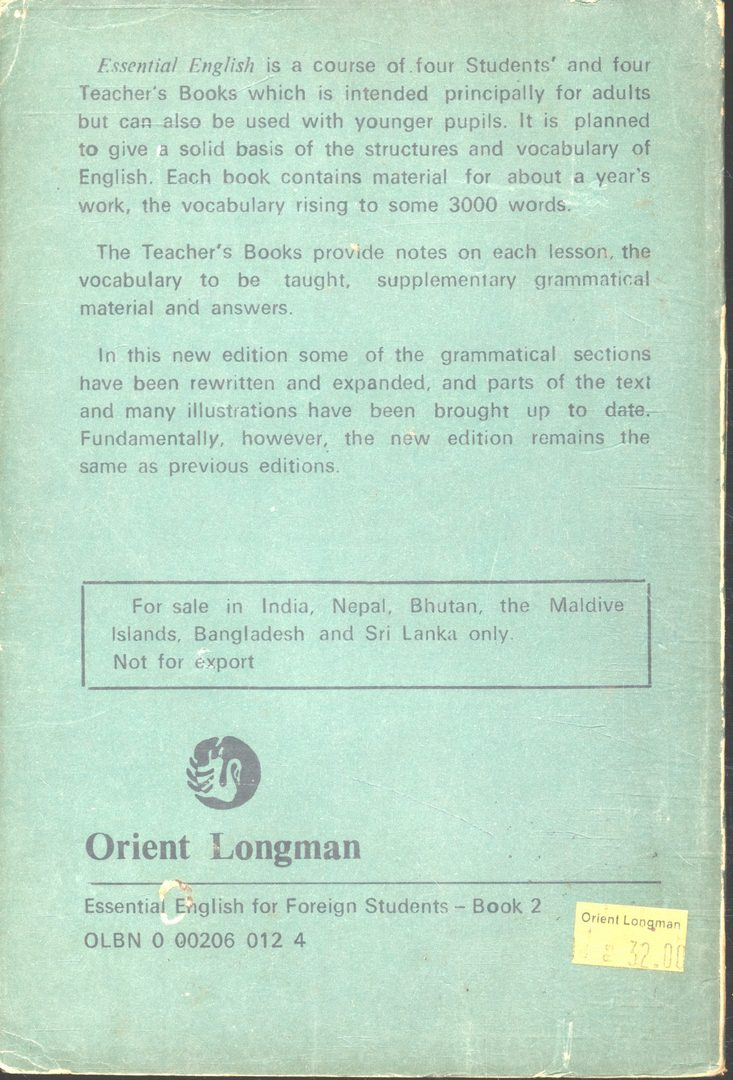 Essential English for Foreign Students Book 2