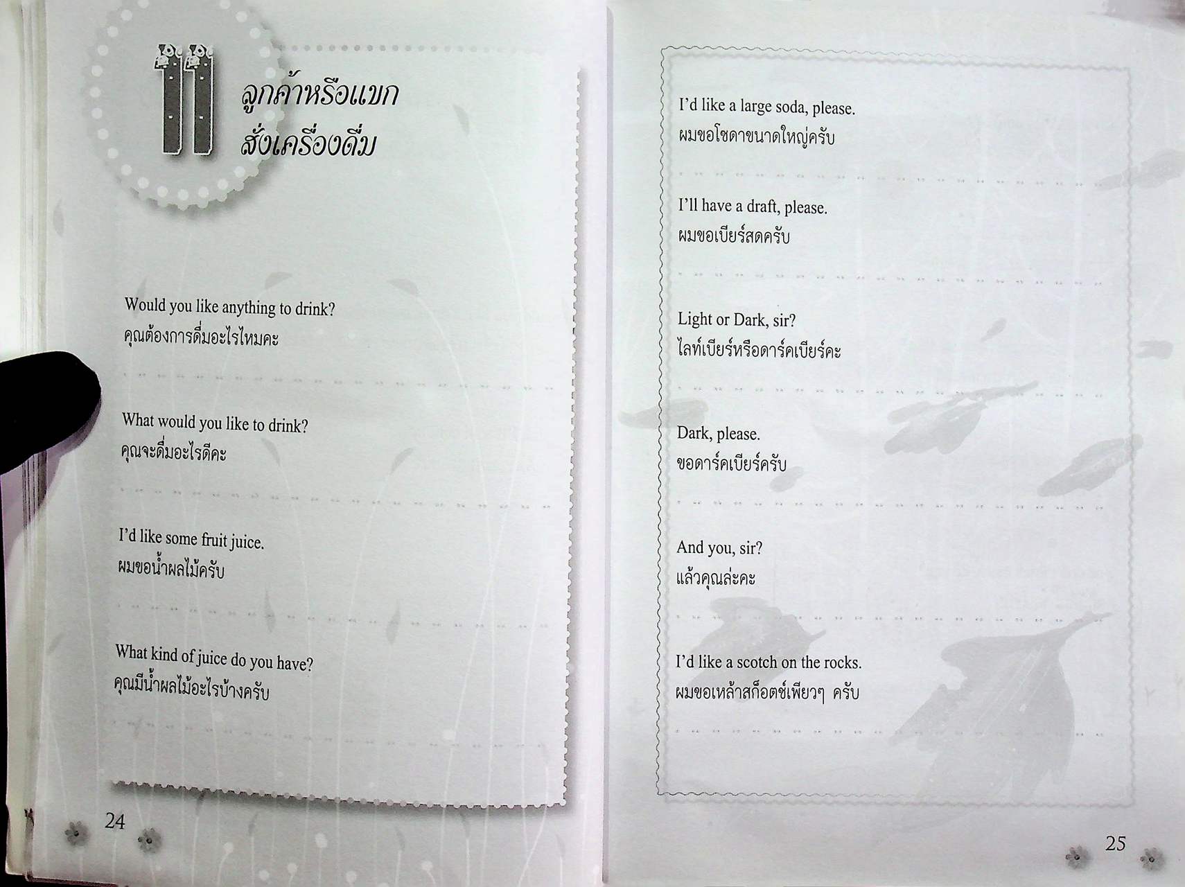 ภาษาอังกฤษสำหรับงานร้านอาหารและภัตตาคารโรงแรม