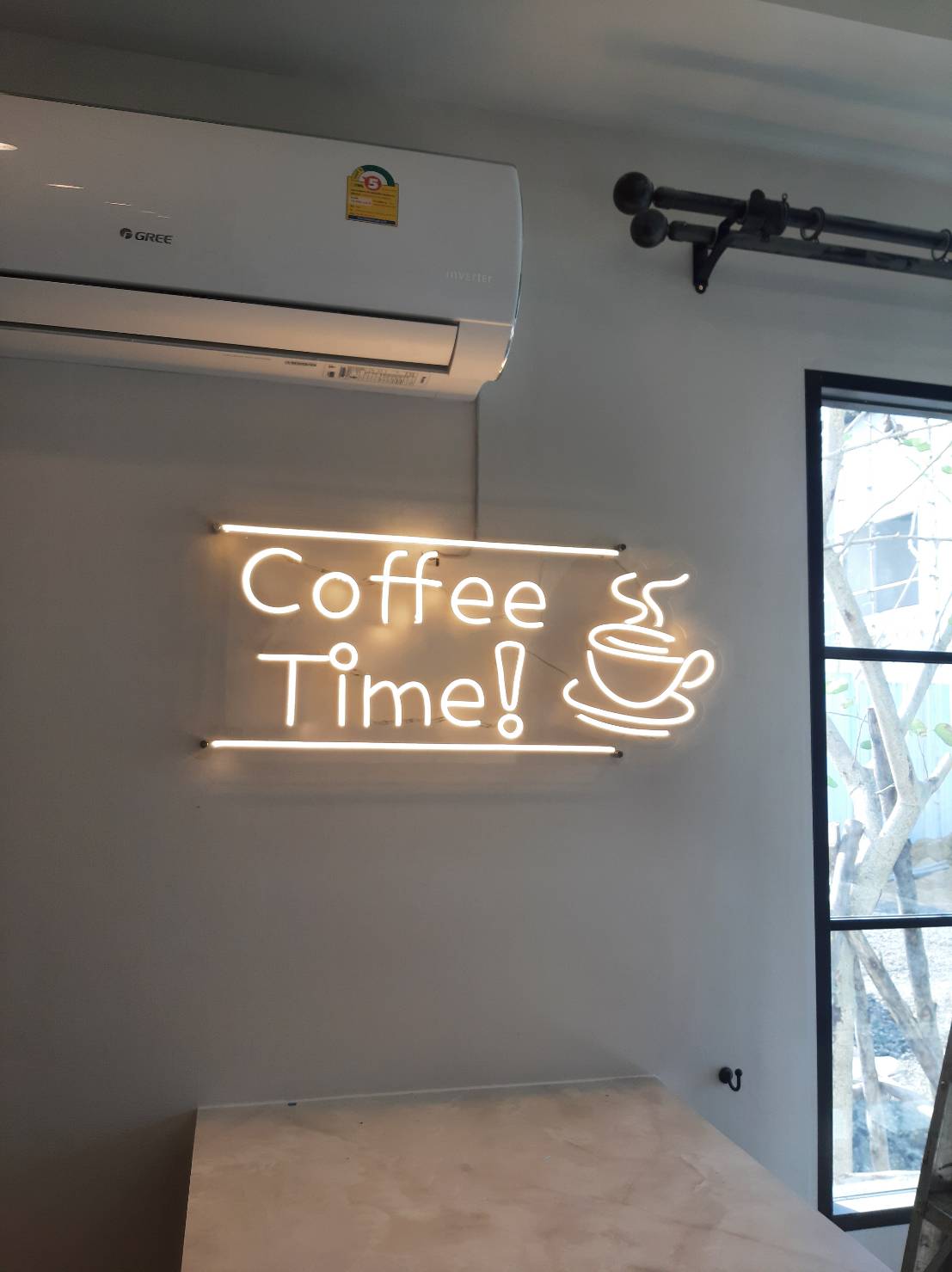 ป้ายไฟนีออนดัดแอลอีดี งานCoffee time!