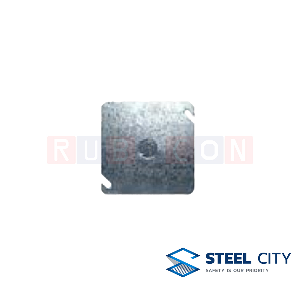 STEEL CITY BY42 ฝาปิดสแควบ๊อกซ์ 4" x 4" น็อครู 1/2" (SQUARE COVERS 4" x 4")