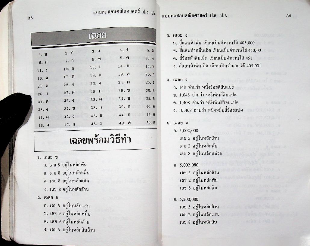 แบบทดสอบ คณิตศาสตร์ ป.5 ป.6