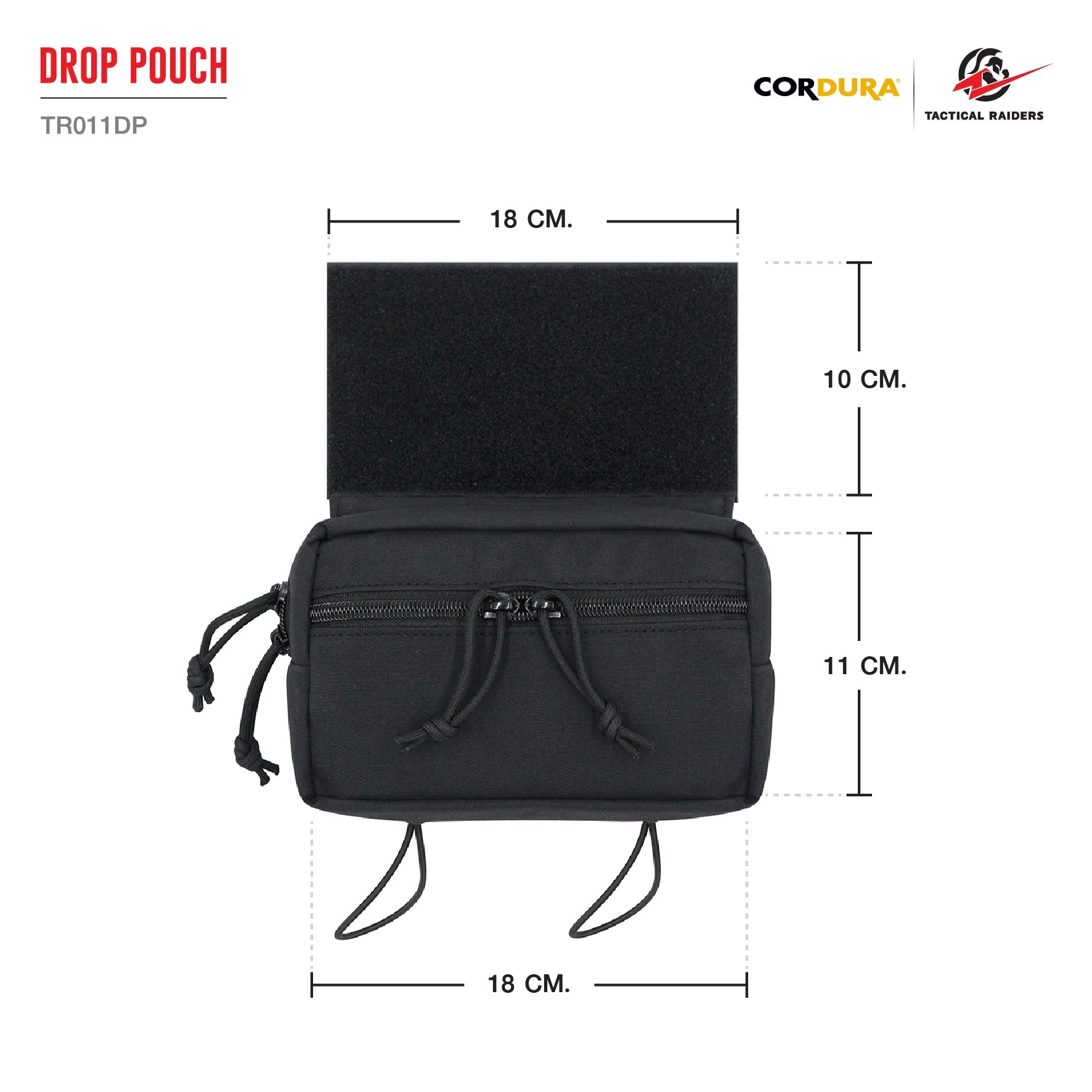 🇹🇭 1120 ไทยแลนด์ แทคติคอล กระเป๋าติดเวส Drop Pouch [ TR011DP ] ( Tactical Rider )