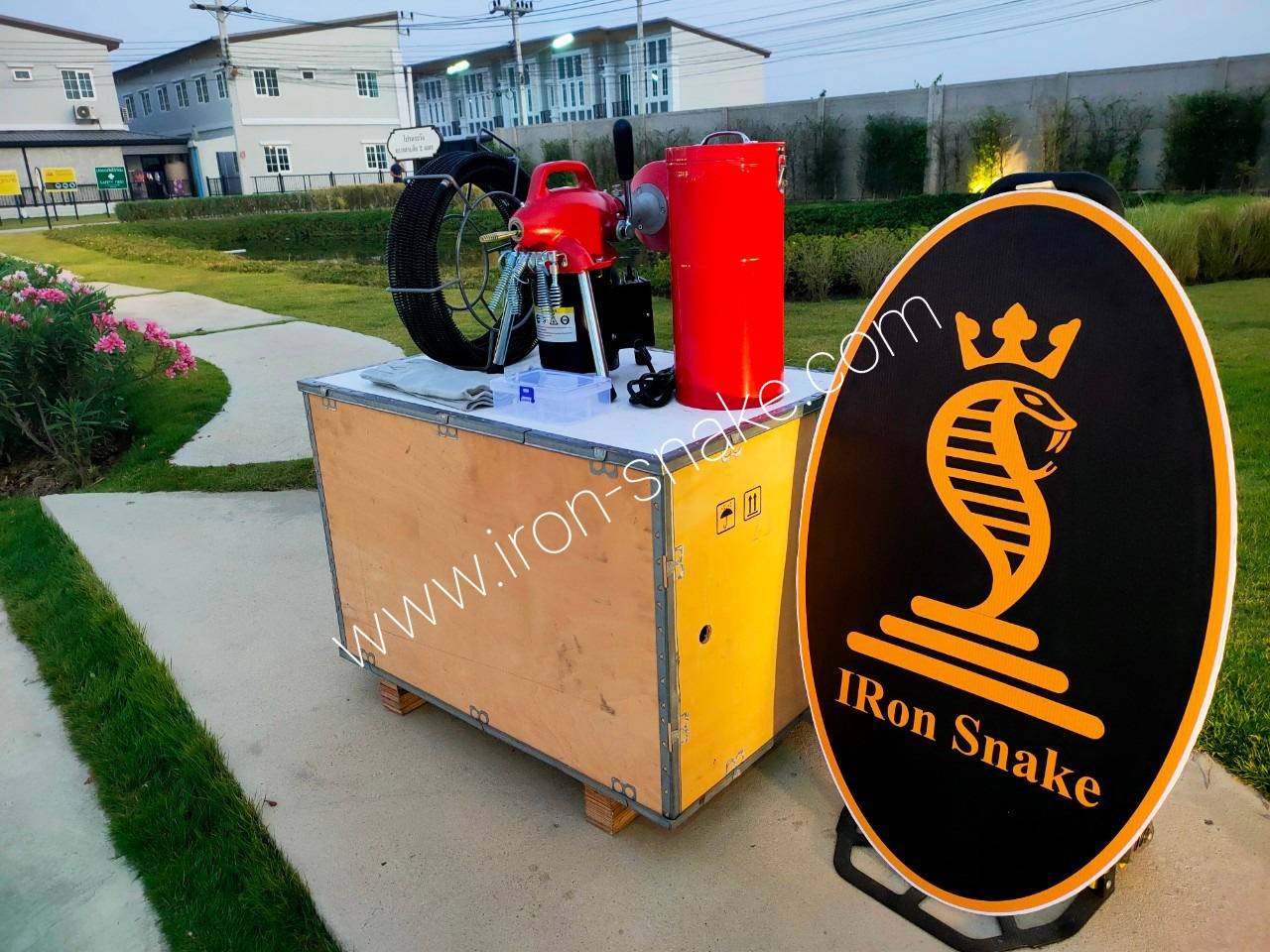 เครื่องทะลวงท่อ งูเหล็ก ironsnake รุ่น A75 งูเหล็กทะลวงท่อ เครื่องทะลวงท่อไฟฟ้า