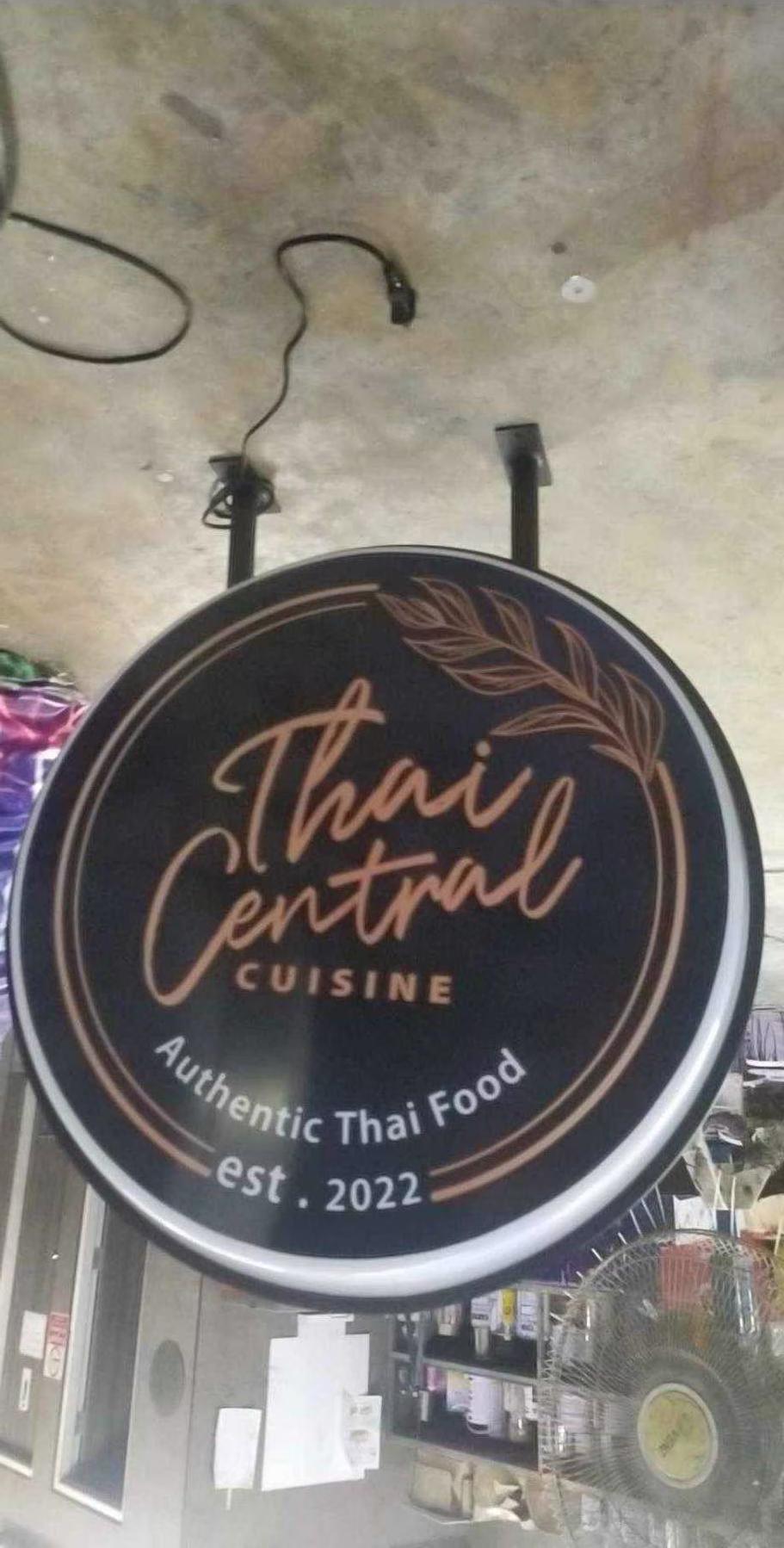ป้ายตู้ไฟวงกลม ป้ายกล่องไฟวงกลม ป้ายหน้าร้าน Thai Central Cuisine