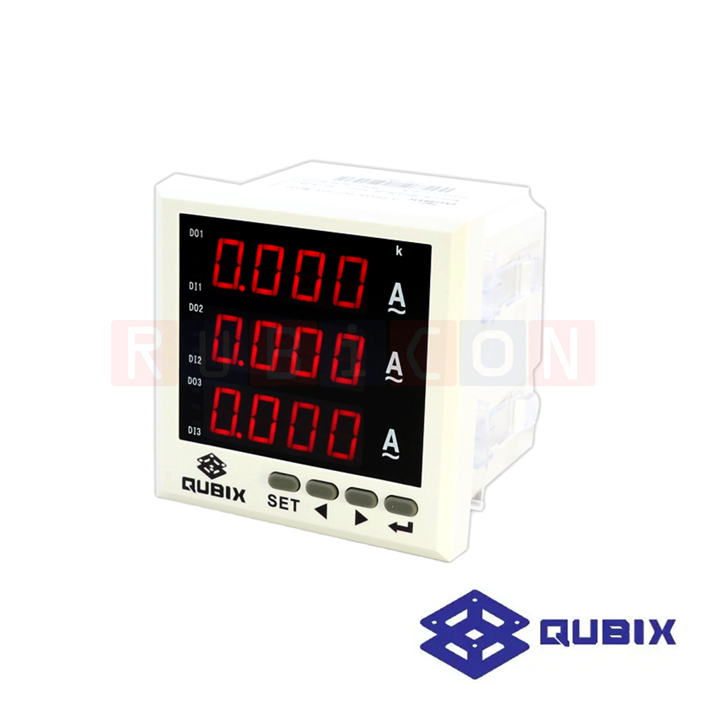 QUBIX HL-S96-5 AC 3A พาเนลมิเตอร์แบบดิจิตอล ดิจิตอลแอมป์มิเตอร์ 3 เฟส (DIGITAL PANEL METER HL SERIES 96X96MM. (DIGITAL AMMETER)