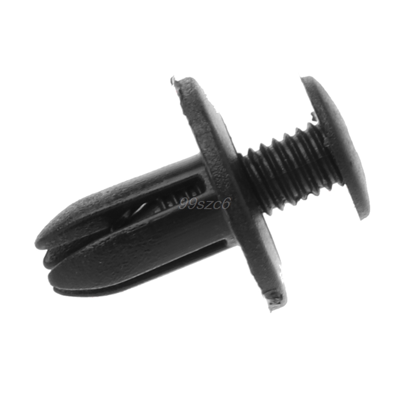 พุกยึด ,กิ๊บพลาสติก สีดำ 6mm Bumper Hood Clip