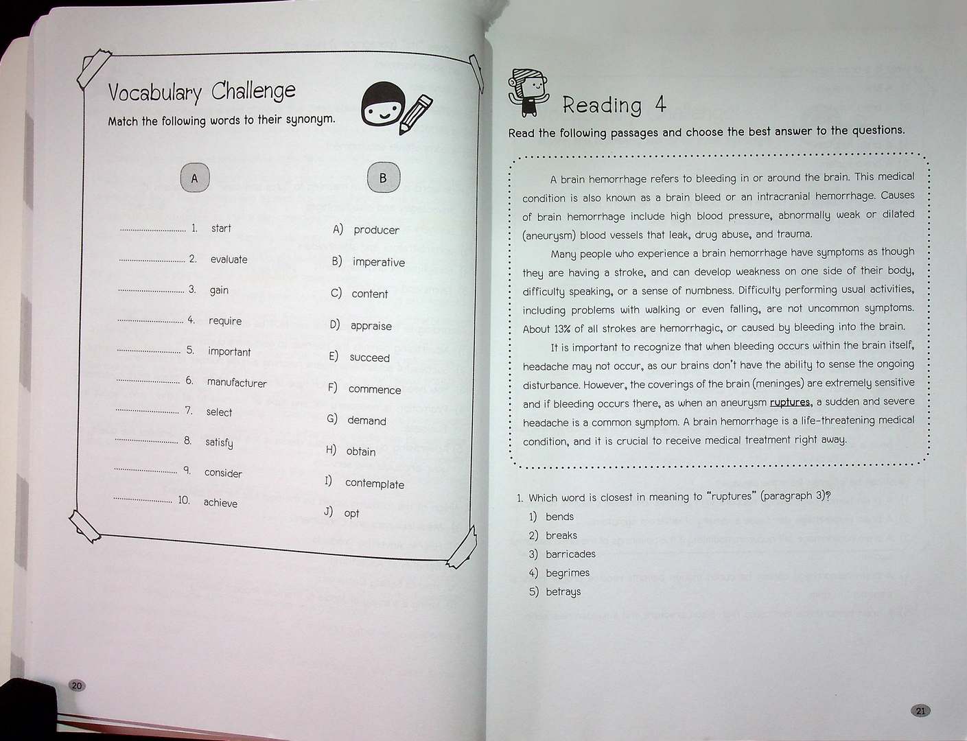 จับตาย วายร้าย READING Comprehension & Cloze Passages