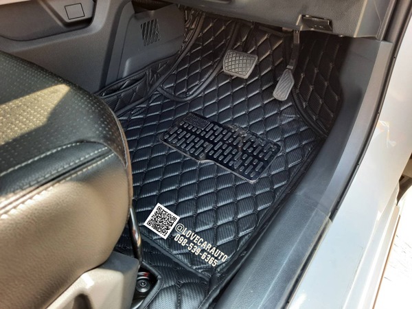 พรมปูพื้นรถยนต์ 6d Toyota Veloz โตโยต้า เวลอซ 2022 พรมเคฟล่า สีดำด้ายดำ
