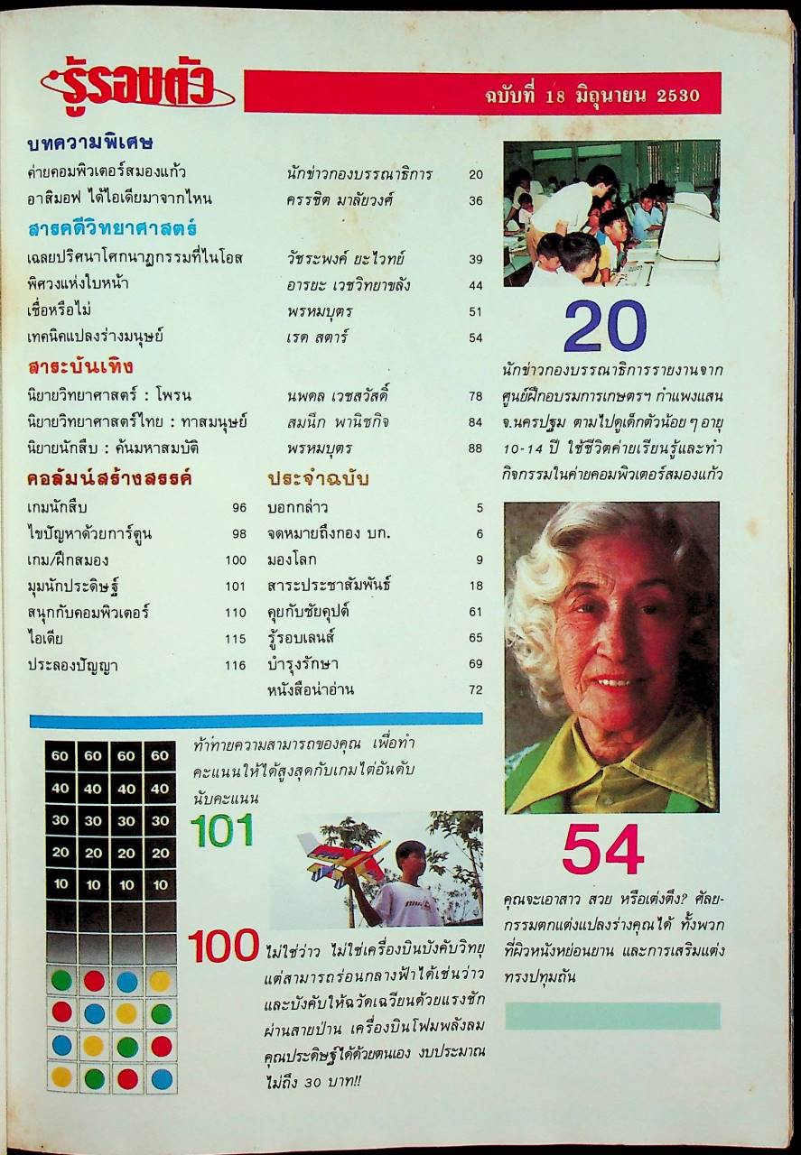 รู้รอบตัว ฉบับที่ 18 : มิถุนายน 2530