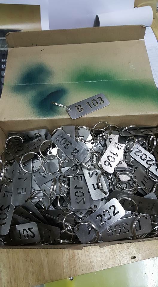 ป้ายเลขห้องพวงกุญแจ งานกุญแจห้องพัก