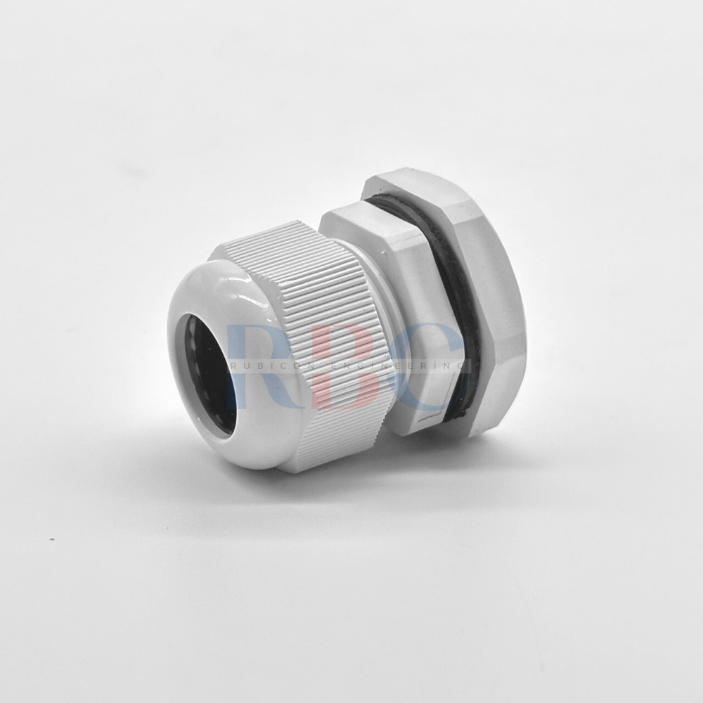 CPW-M32 เคเบิ้ลแกรนด์พลาสติก ไนล่อน เกลียว METRIC (M) สีขาว ( NYLONCABLE GLAND )