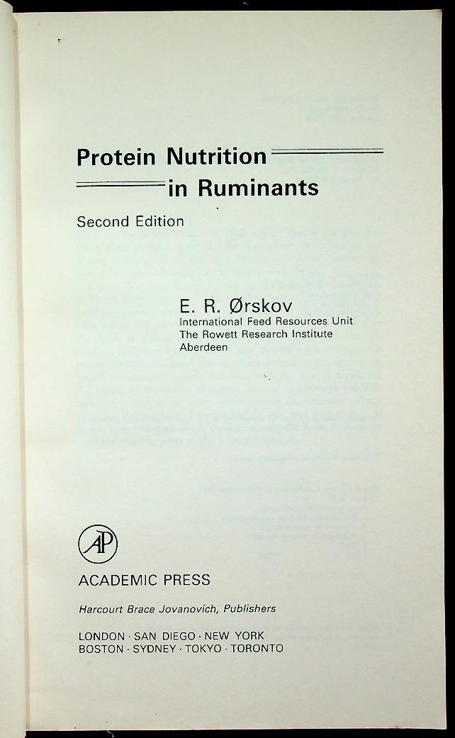 Protein Nutrition in Ruminants