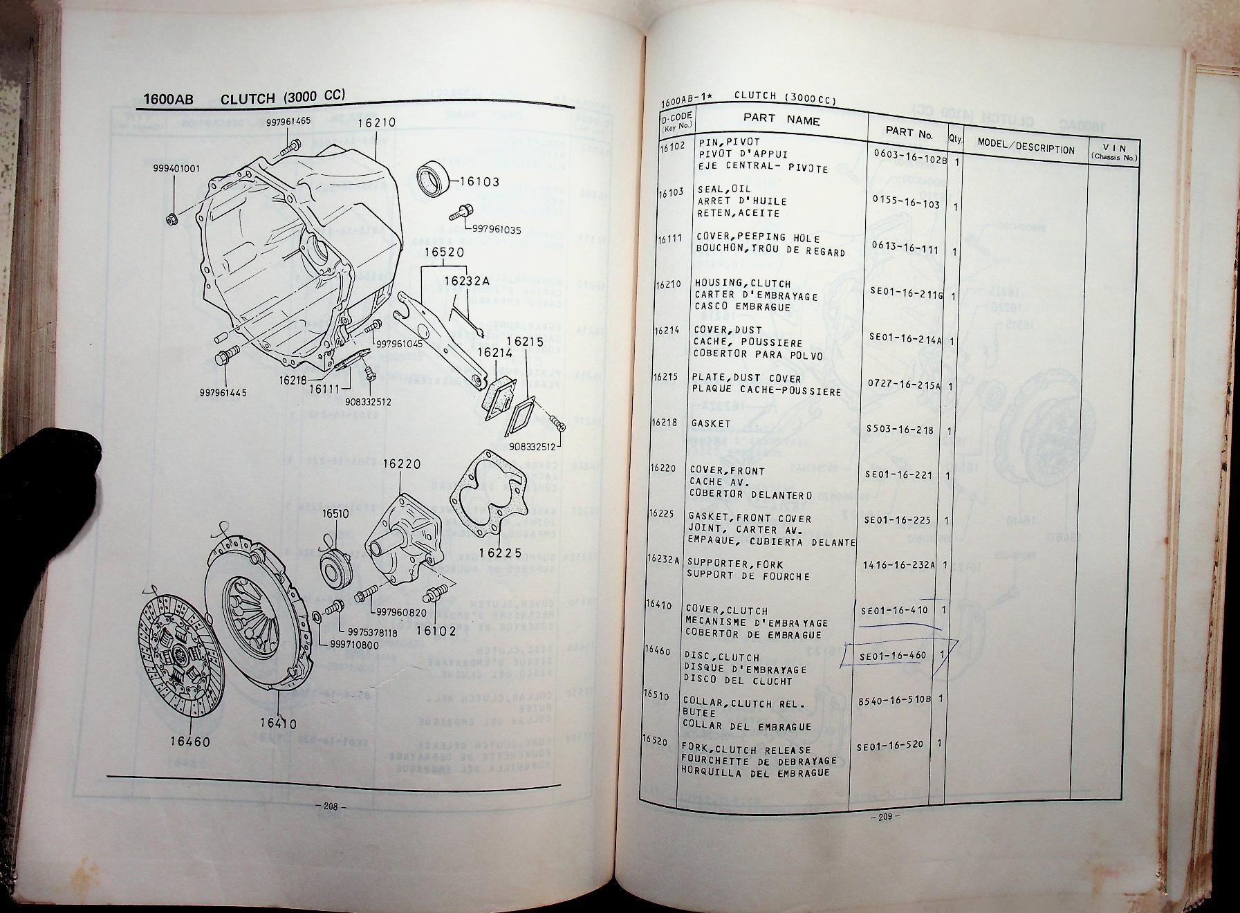 Parts Catalog Mazda T2000, T2500, T3000, T4100 (GENERAL) ('81)