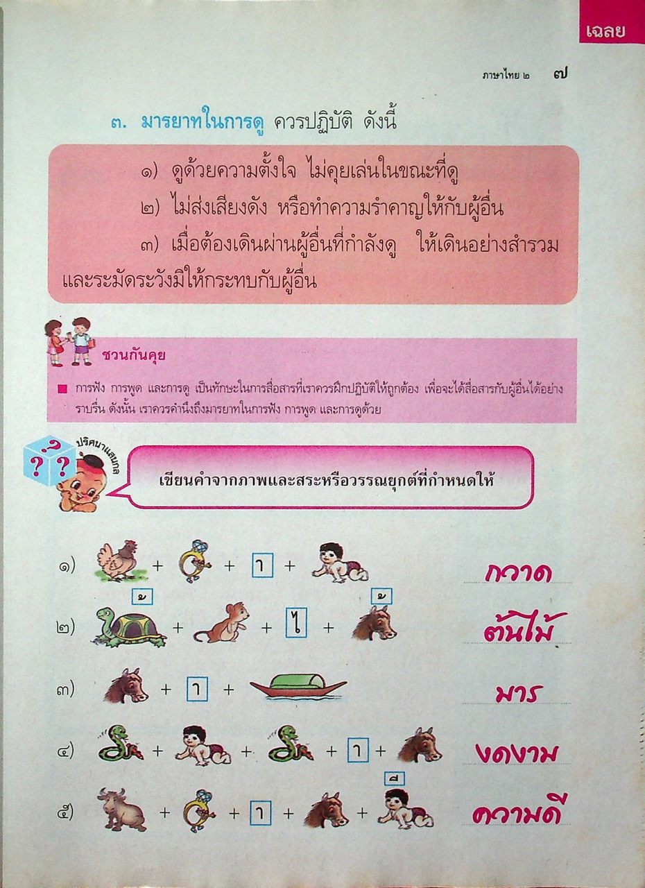 key แม่บทมาตรฐาน ภาษาไทย ชั้นประถมศึกษาปีที่ ๒