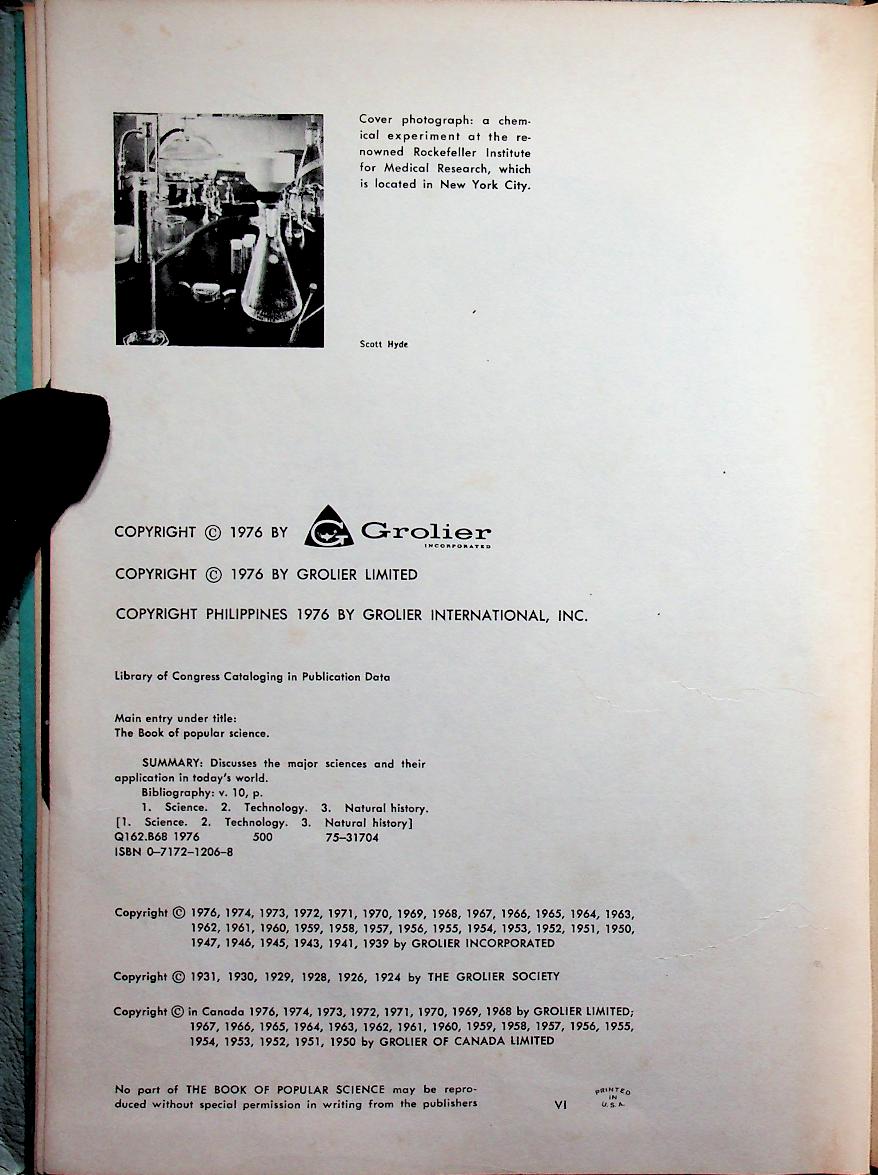 THE BOOK OF POPULAR SCIENCE VOLUME 6