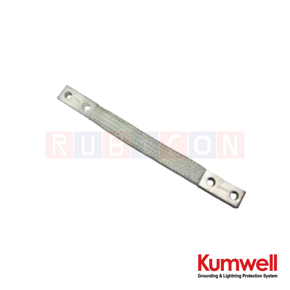 KUMWELL LZFTB สายถักทองแดงชุบดีบุก สายถักหุ้มสายไฟ สายกราวนด์ถัก สำเร็จรูป (2 รู) (Copper Braid with Tinned (2 Hole) )