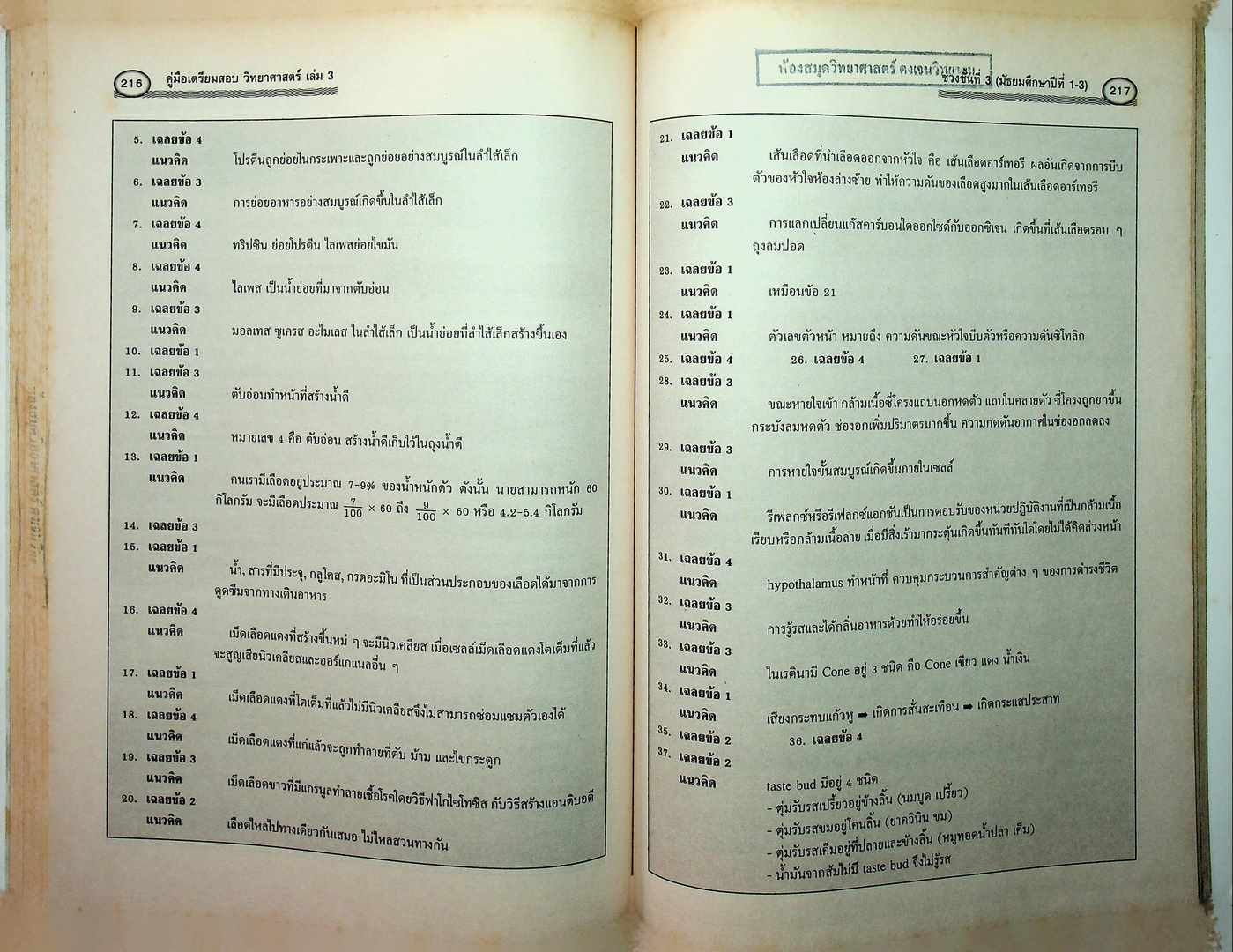 วิทยาศาสตร์ 3 ช่วงชั้นที่3 (มัธยมศึกษาปีที่1-3) กลุ่มสาระการเรียนรู้วิทยาศาสตร์